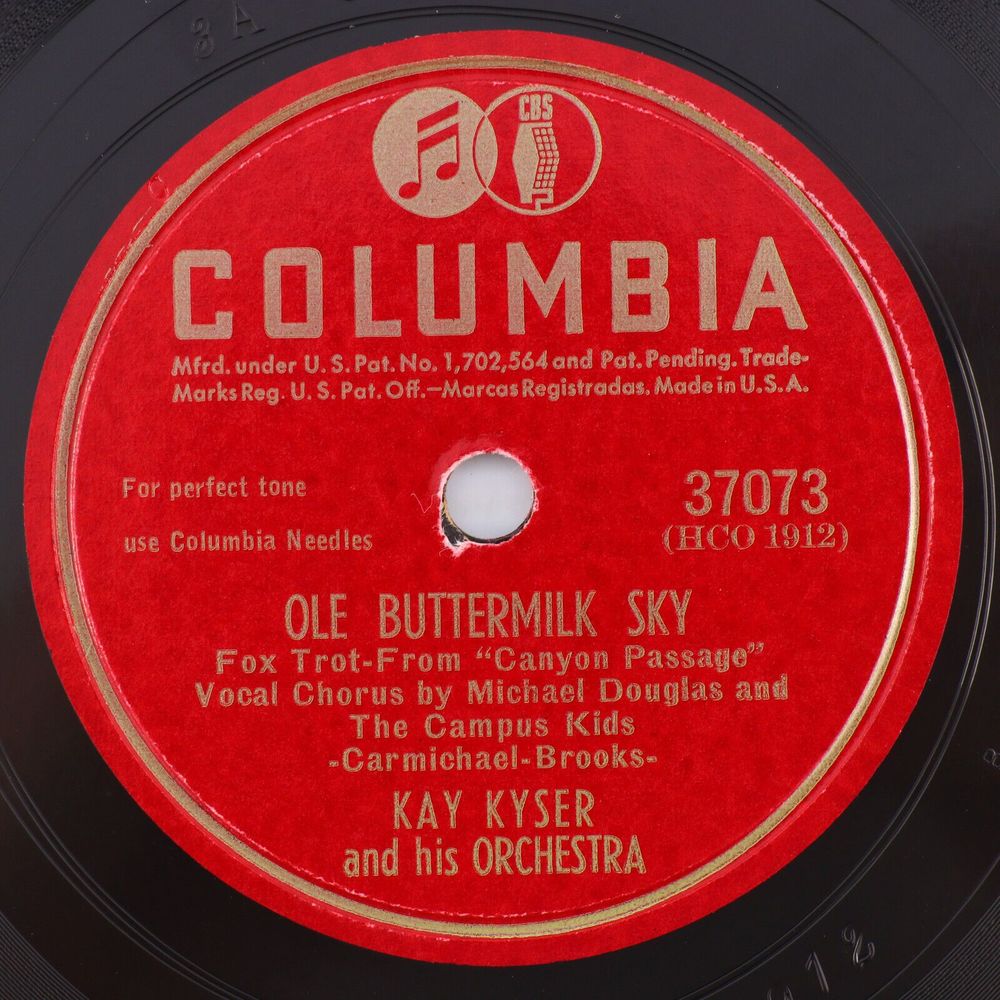 Kay Kyser - Ole Buttermilk Sky/On The Wrong Side Of You 1946 78rpm Record 37073
